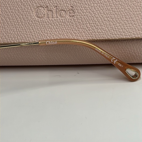 New Authentic Chloé CH0026S Gemma metal and acetate pentagon-frame sunglasses main image 5